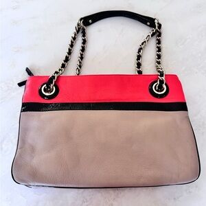 Chic Red Leather Shoulder Bag